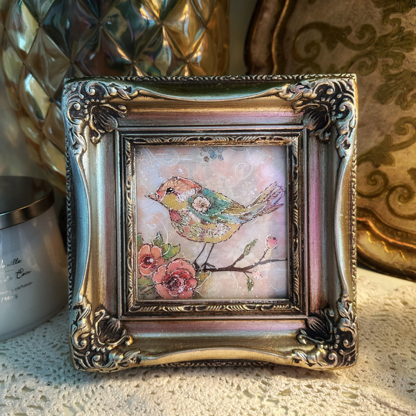 Stitched Birds Frame - The Crafty DIYer