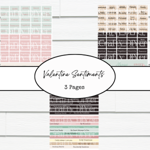 Valentine Sentiments Digital Printables