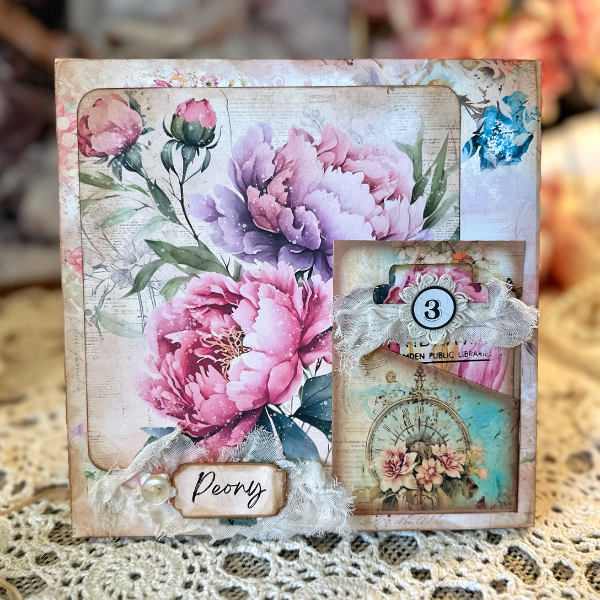 print of a canary in a painted vintage from that was uo-cycled