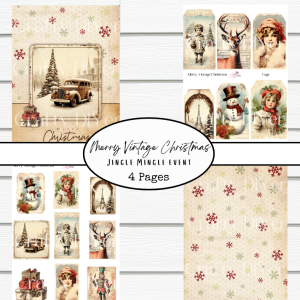 Merry Vintage Christmas Digital Printables (Jingle Mingle Event)