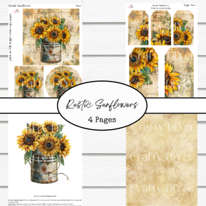 Rustic Sunflower Digital Printables