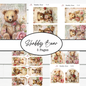 Shabby Bear Printables