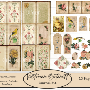 Victorian Botanist Journal Kit Digital Printables