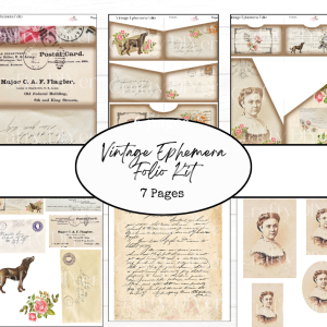 Vintage Ephemera Folio Kit Digital Printables