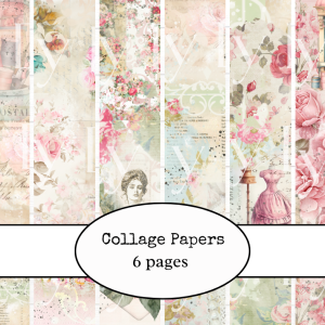 Shabby Pink Collage Digital Printables
