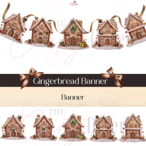 Gingerbread Banner Digital Printable
