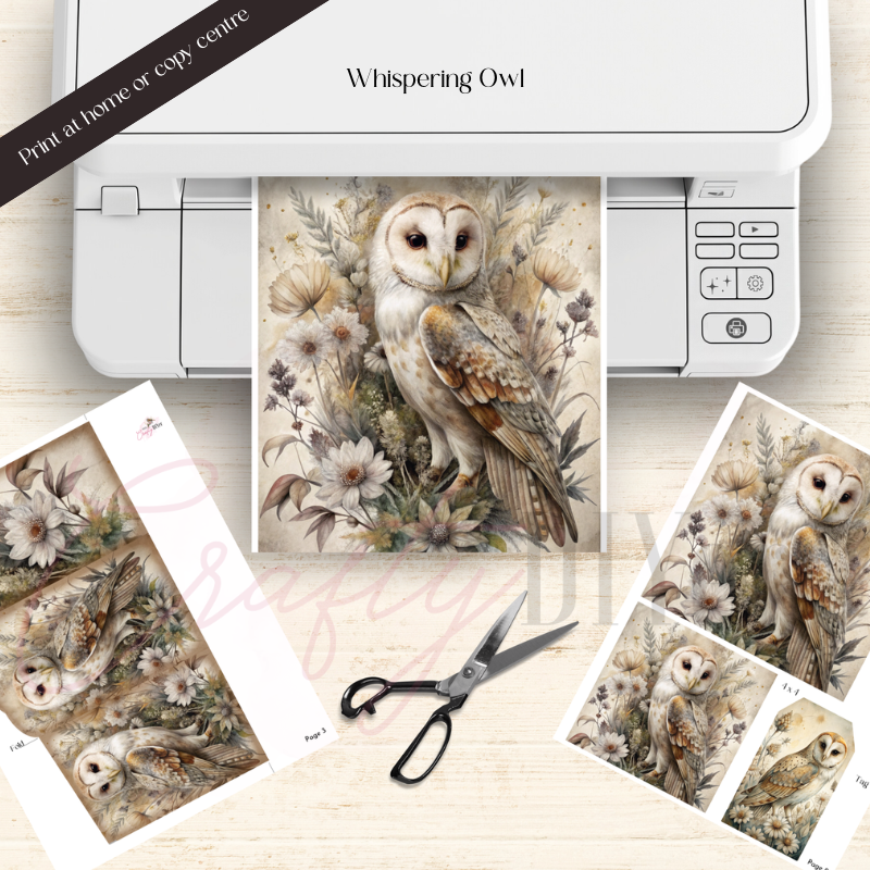 Whispering Owl Digital Printables - The Crafty DIYer - Whispering Owl Cat Recipient Exploitation Aid