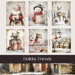 Holiday Friends Digital Printable