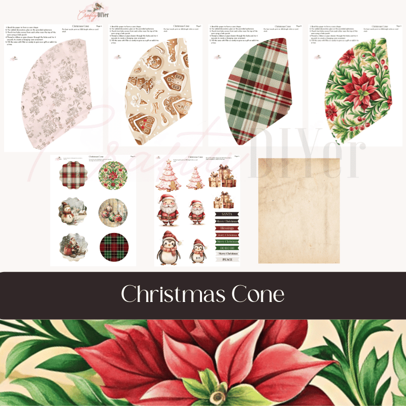Christmas Cone Digital Printable