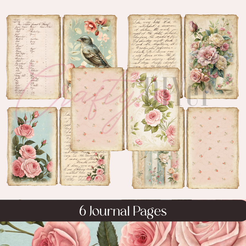Rose Ribbon Journal Rosebound Journal Workshop - The Crafty DIYer