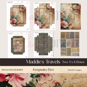 Maddie's Travels-Keepsake Box  Digital Printable