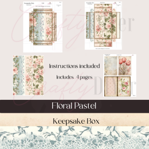 Floral Pastel Keepsake Box Digital Printable
