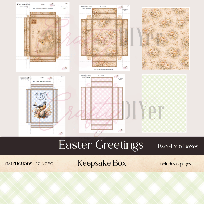 Easter Greetings-keepsake Box Digital Printable