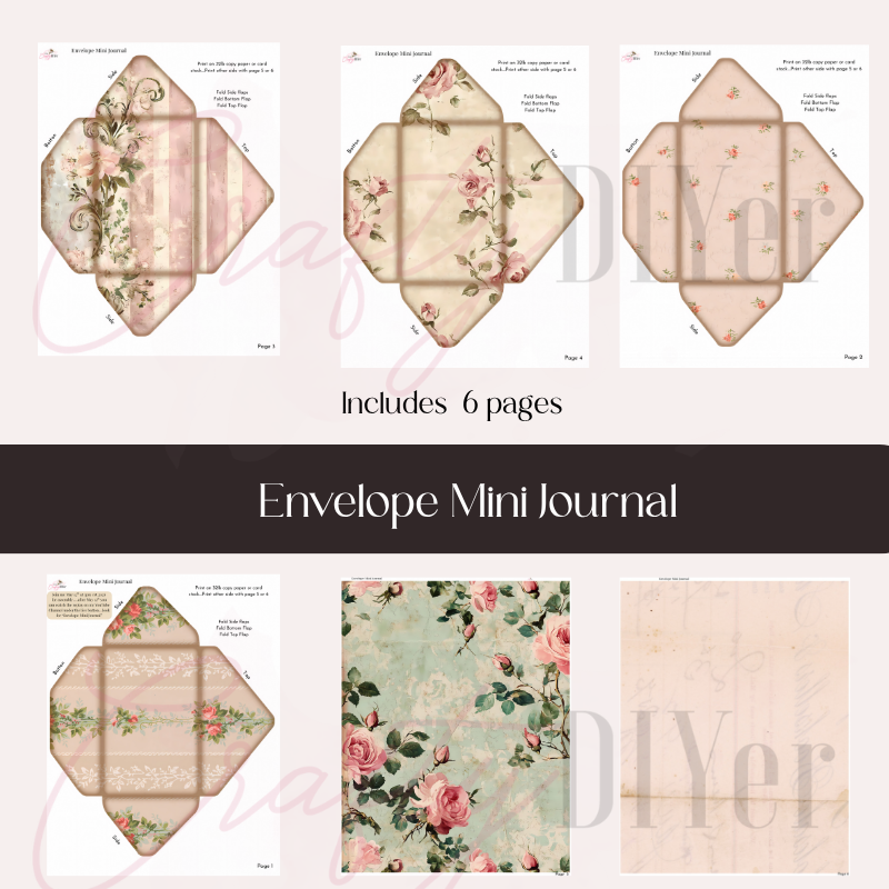 Envelope Mini Journal Digital Printable