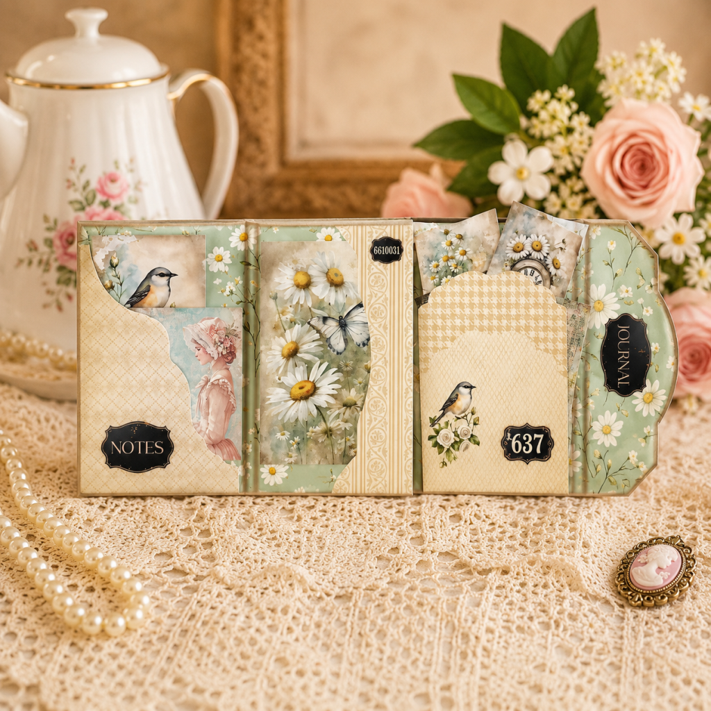 Double Folio-Daisy Rose Digital Printable