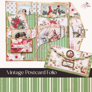 Vintage Postcard Folio Digital Kit