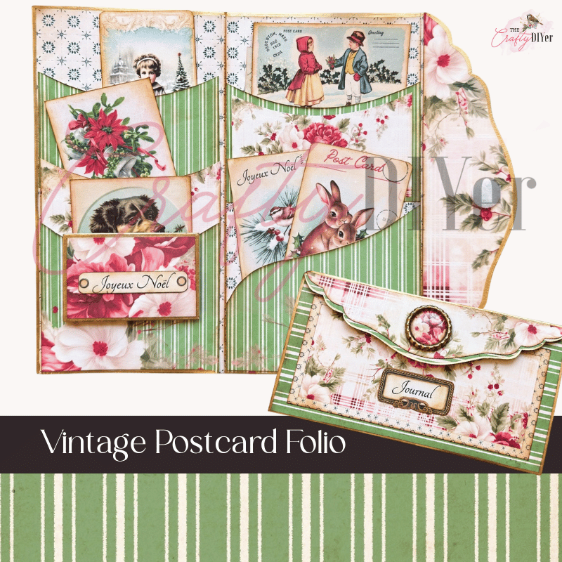 Vintage Postcard Folio Digital Kit